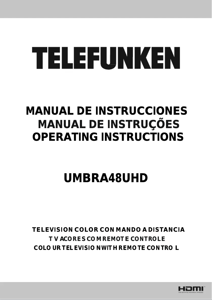 Image de la première page du manuel de l'appareil UMBRA48UHD