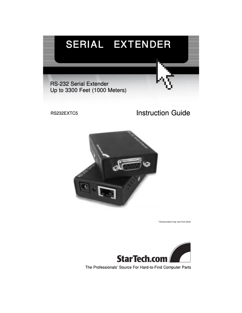 Image de la première page du manuel de l'appareil RS232EXTC5