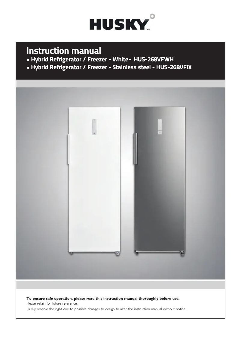 Page 1 de la notice Manuel utilisateur Husky HUS-268VFWH