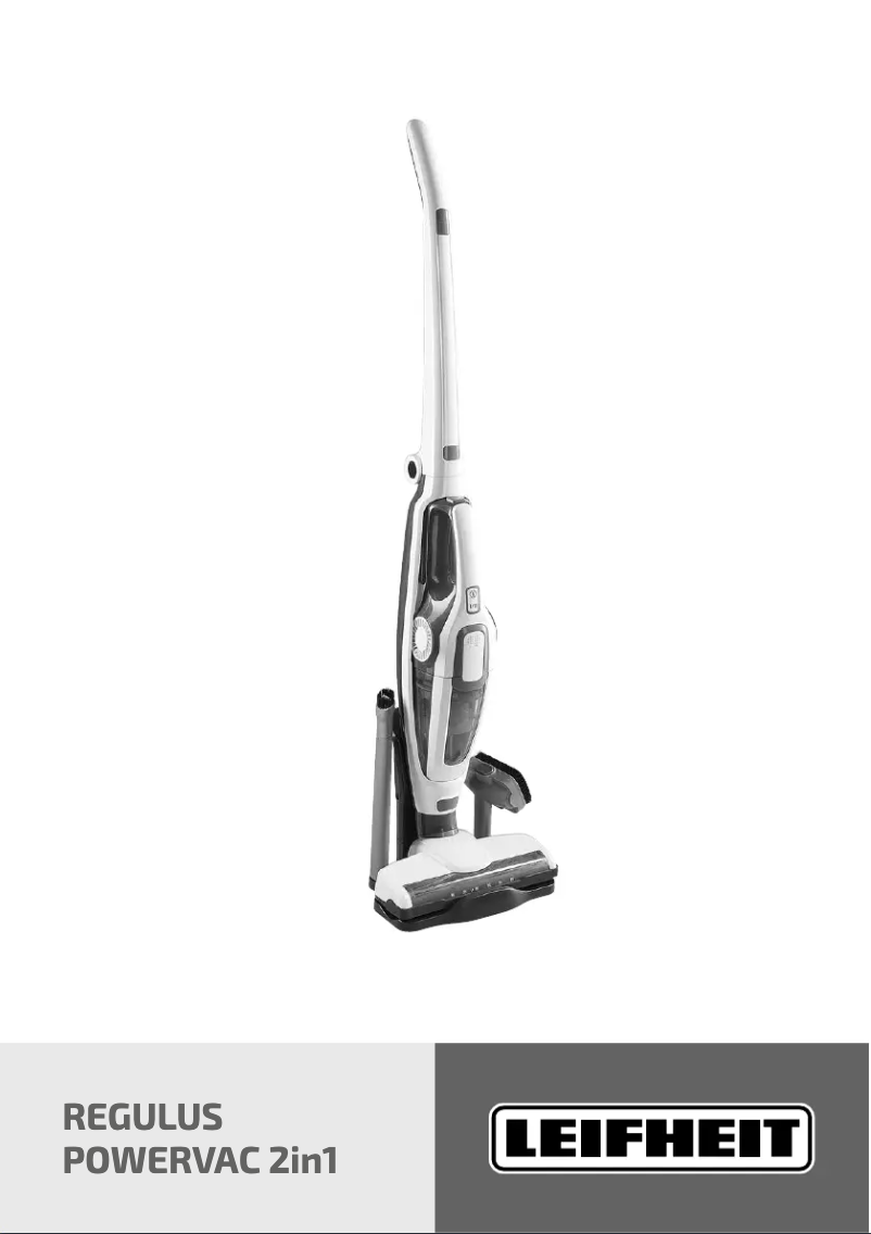 Image de la première page du manuel de l'appareil Regulus PowerVac 2in1