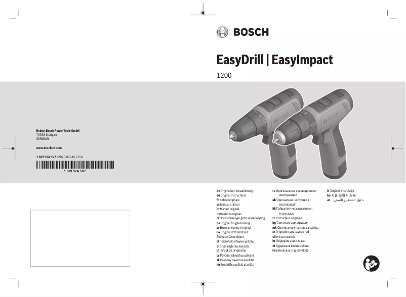 Page 1 de la notice Manuel utilisateur Bosch EasyDrill 12