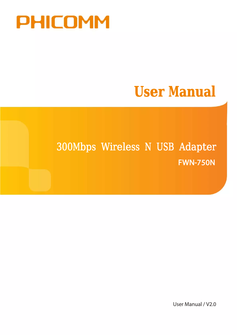 Page n°1 - Manuel utilisateur Phicomm FWN-750N