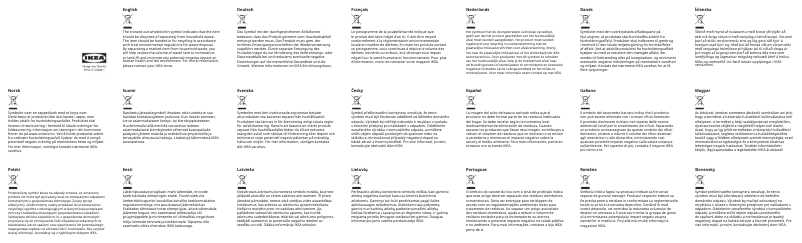 Imagen de la primera página del manual del dispositivo SOMMARLÅNKE 305.439.77