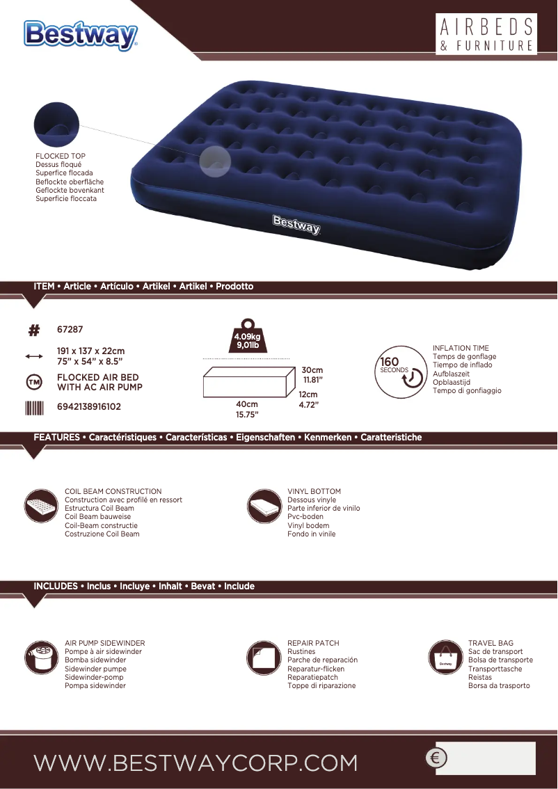 Página 1 del manual Manual de usuario Bestway 67287