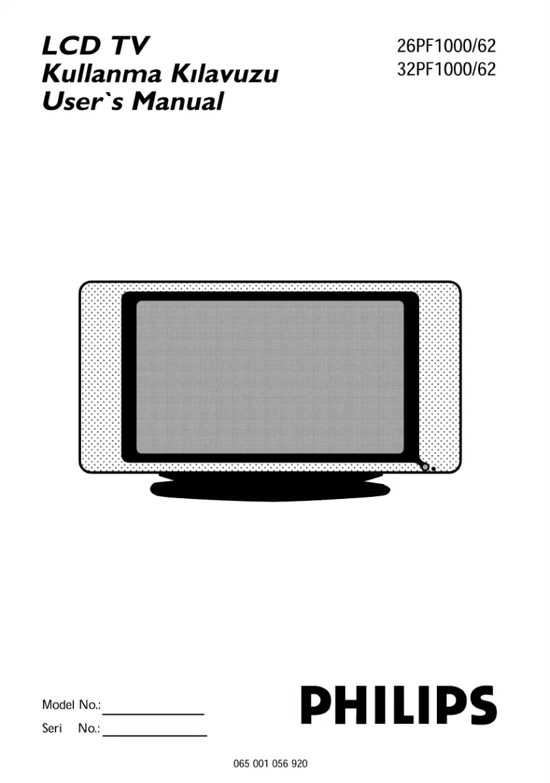 Page n°1 - Mode d'emploi Philips 32PF1000