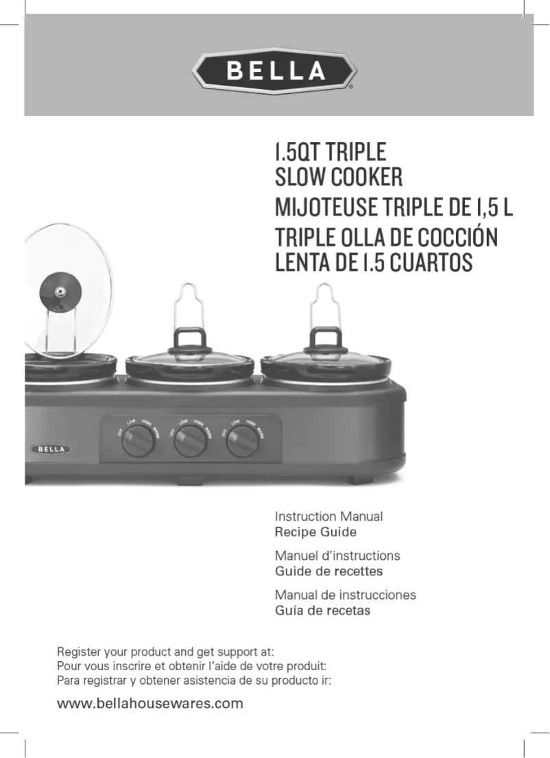 Page 1 de la notice Manuel utilisateur Bella BLA13698