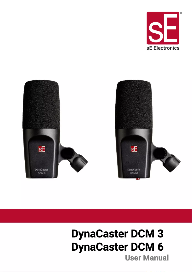 Page 1 de la notice Manuel utilisateur SE Electronics Dynacaster DCM 3