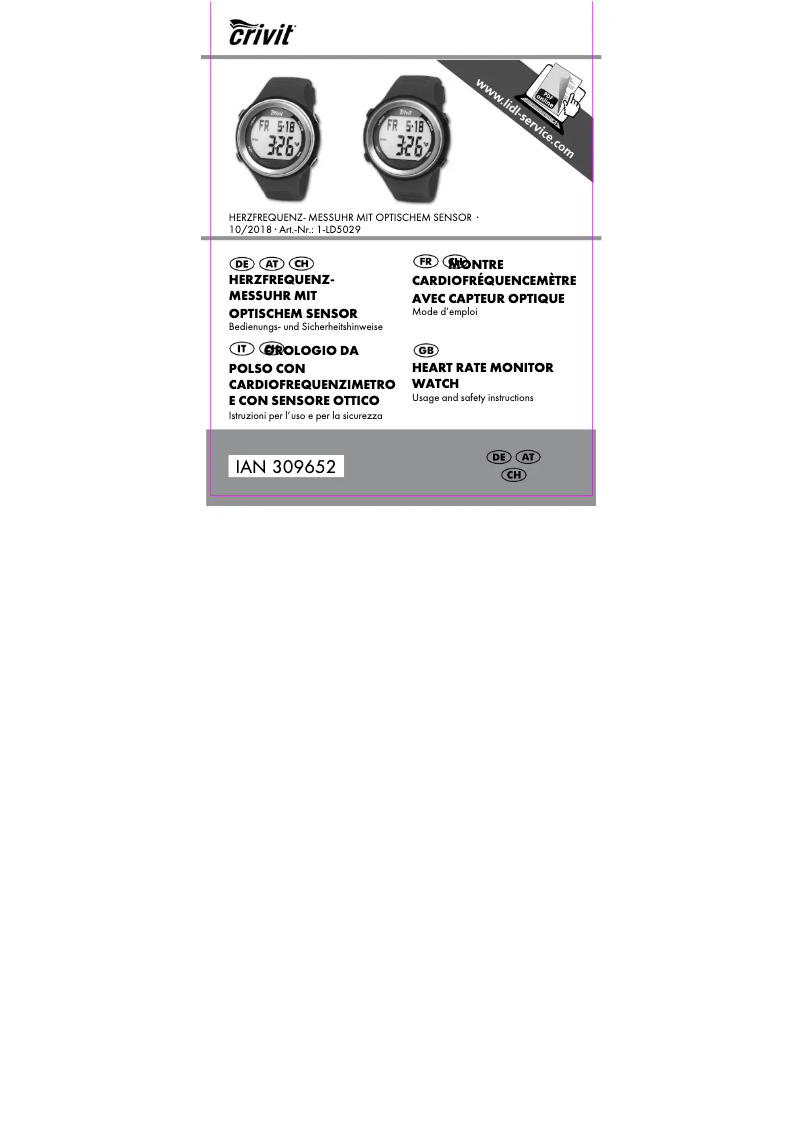 Página 1 del manual Manual de usuario Crivit IAN 309652