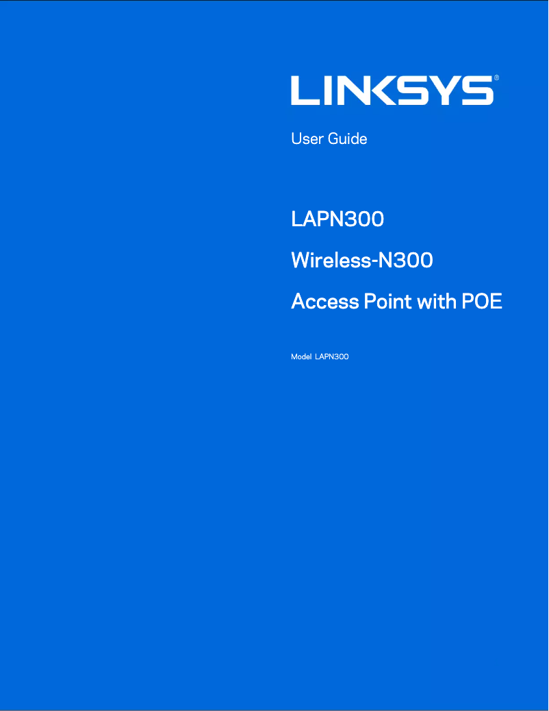 Page 1 de la notice Manuel utilisateur Linksys LAPN300