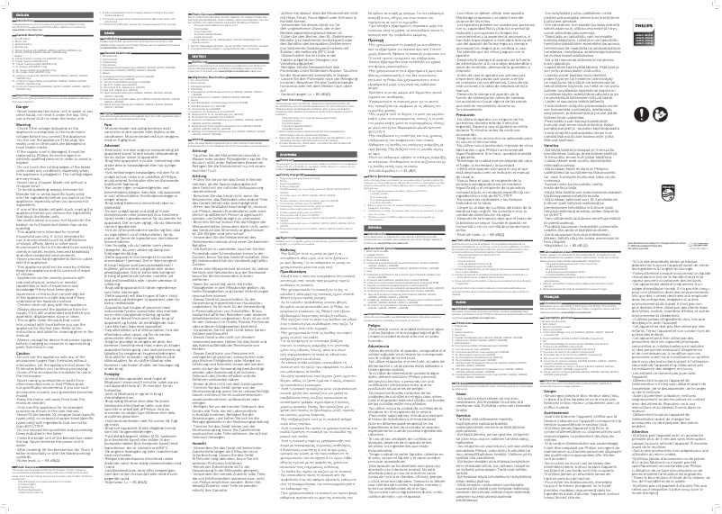 Page 1 de la notice Manuel utilisateur Philips Daily Collection HR2530