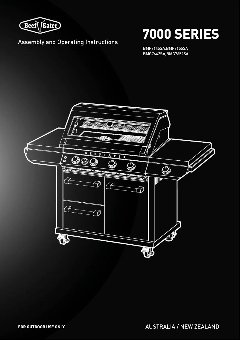 Page 1 de la notice Manuel utilisateur BeefEater BMG7652SA
