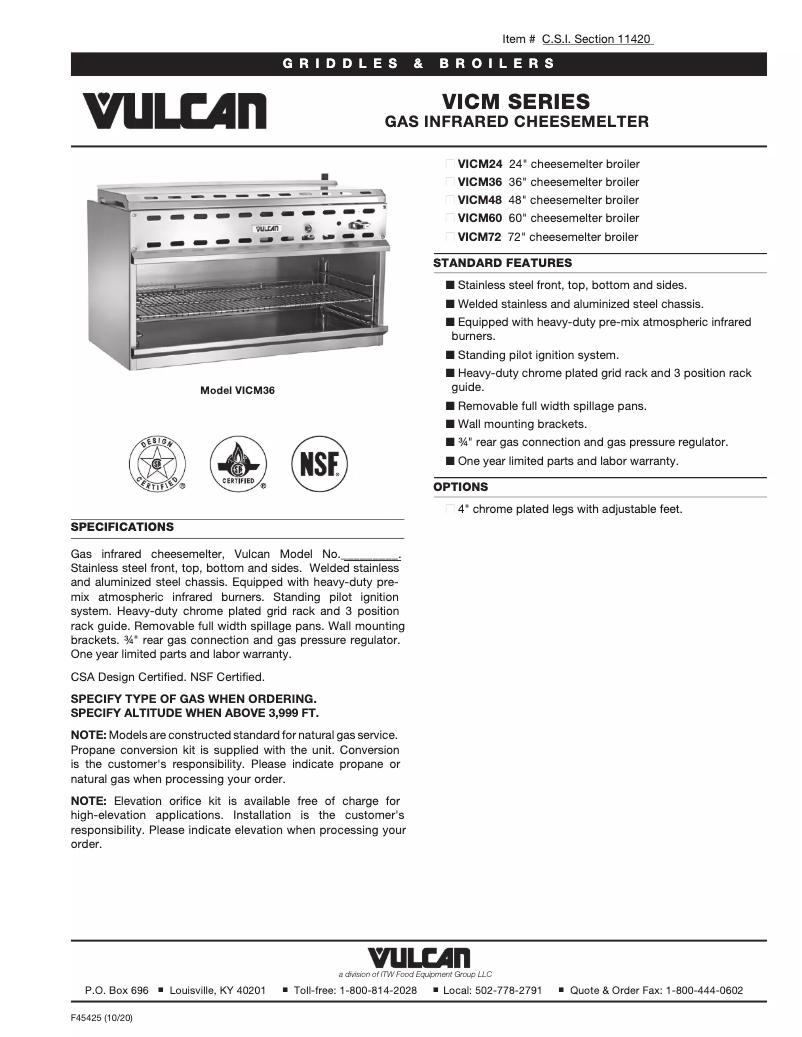 Image de la première page du manuel de l'appareil VICM72