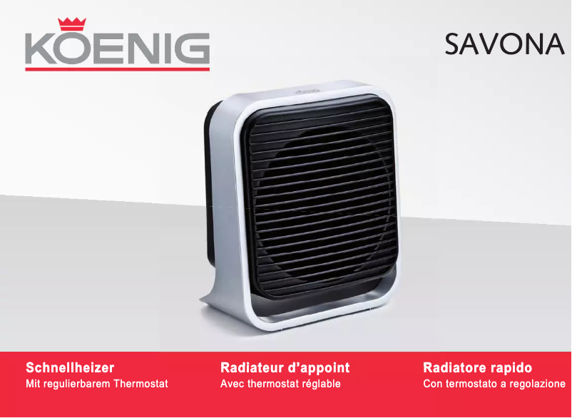 Page n°1 - Manuel utilisateur Koenig B06158
