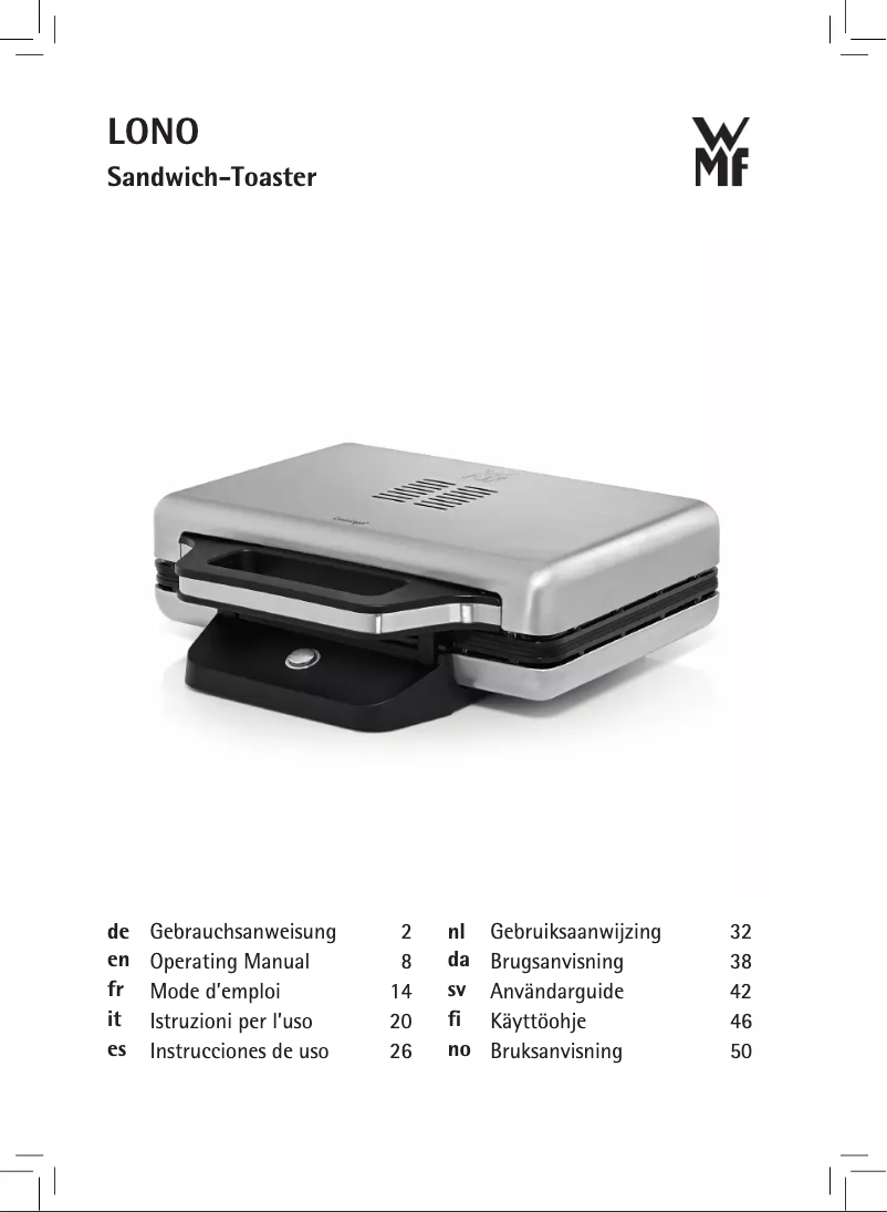 Image de la première page du manuel de l'appareil Lono 04.1515.0011