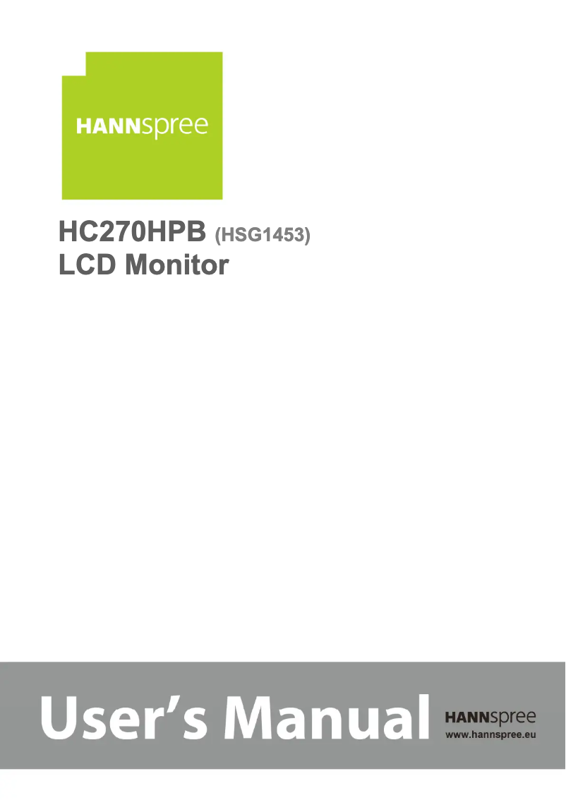 Image de la première page du manuel de l'appareil HS 272 PDB