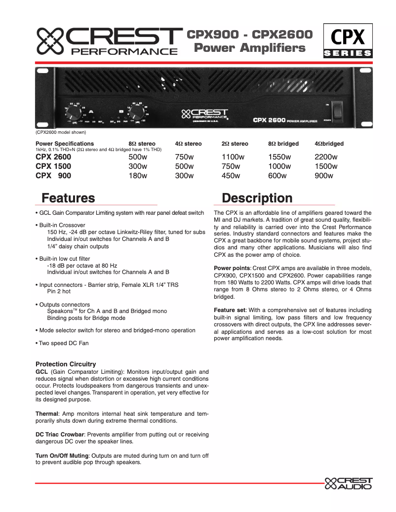 Image de la première page du manuel de l'appareil CPX 2600