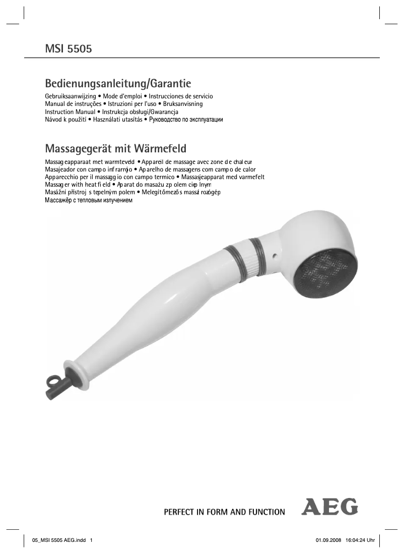 Page 1 de la notice Manuel utilisateur AEG MSI 5505