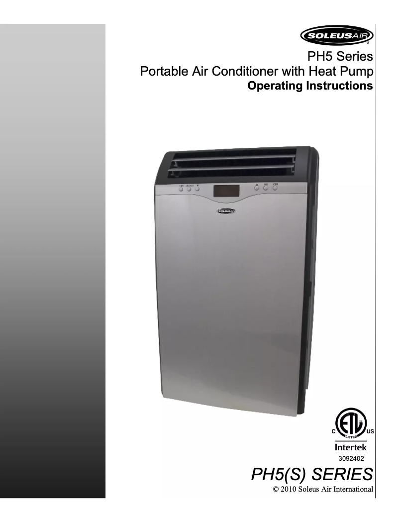 Page 1 de la notice Manuel utilisateur SoleusAir PH5-13R-35S