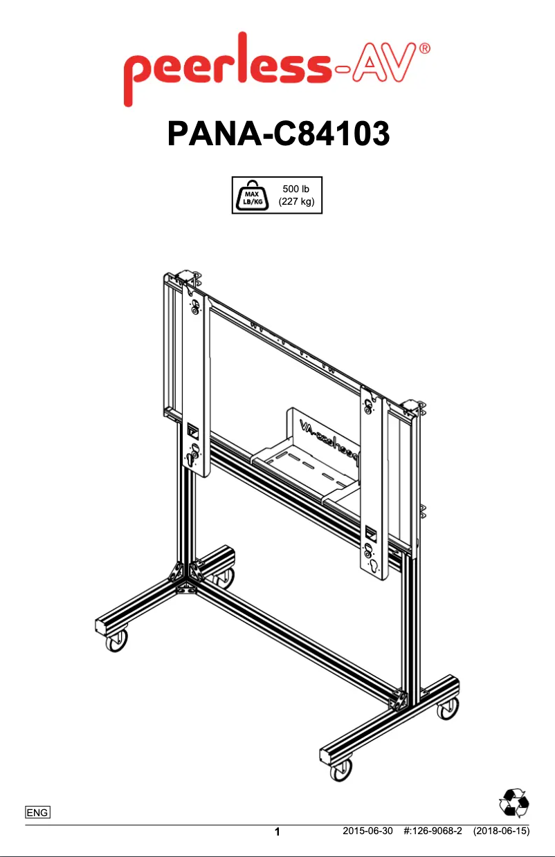 Página 1 del manual Manual de usuario Peerless-AV PANA-C84103