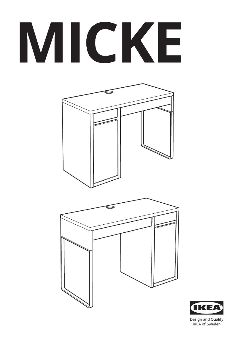 Página 1 del manual Manual de usuario Ikea MICKE 605.485.77