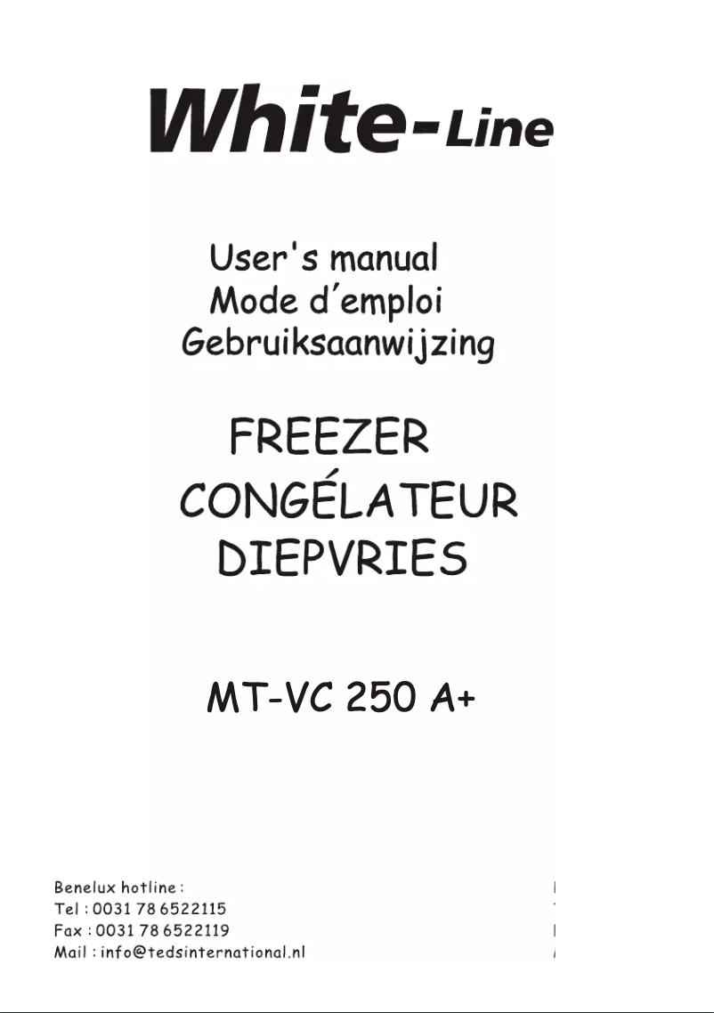 Page 1 de la notice Manuel utilisateur Whiteline MT-VC 250A