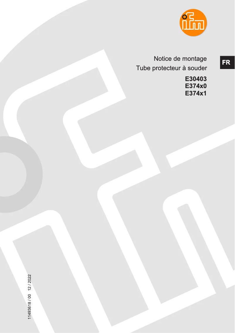 Page n°1 - Manuel utilisateur IFM E30403