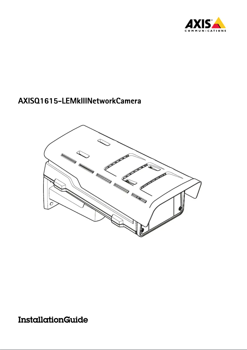 Page 1 de la notice Manuel utilisateur Axis Q1615