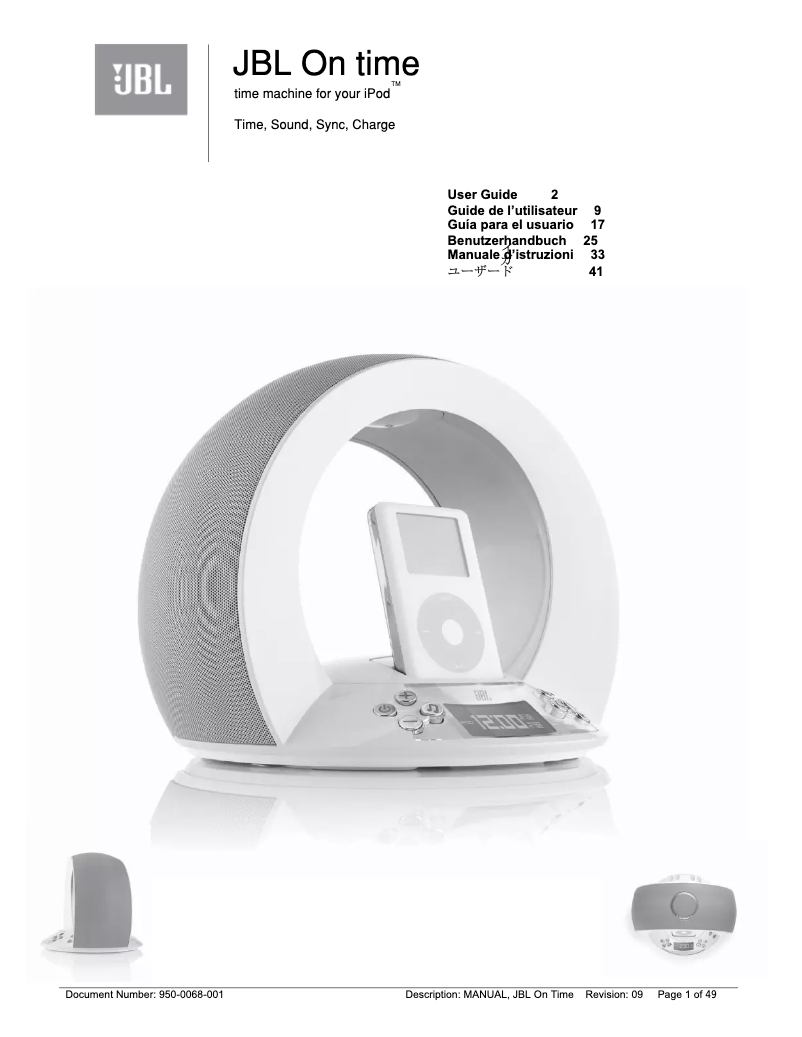 Page n°1 - Manuel utilisateur AKG ON Time