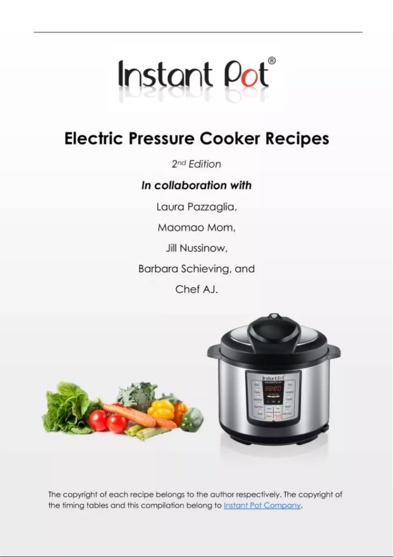 Page n°1 - Manuel utilisateur Instant Pot IP-SMART60