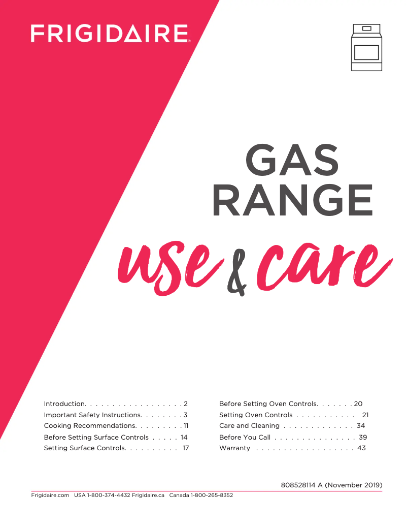 Image de la première page du manuel de l'appareil GCRG3038AF