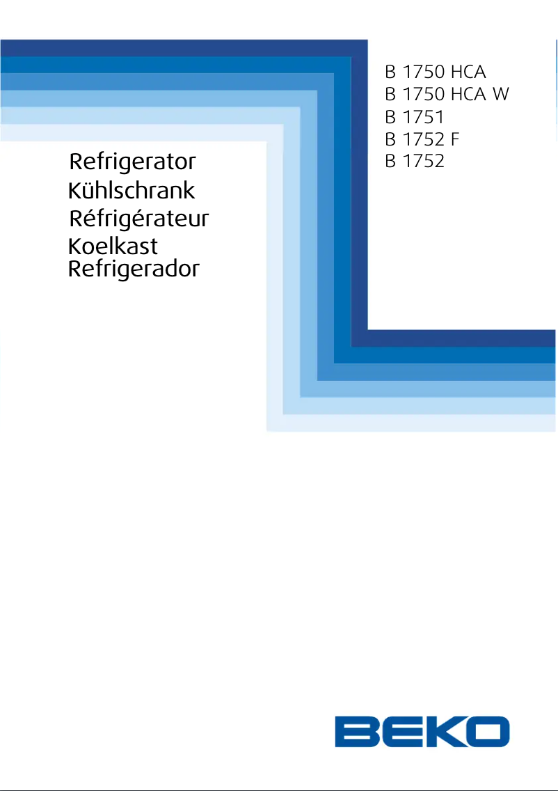 Page n°1 - Mode d'emploi Beko B 1751