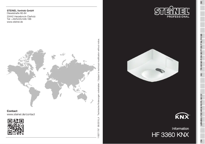 Image de la première page du manuel de l'appareil HF 3360 KNX