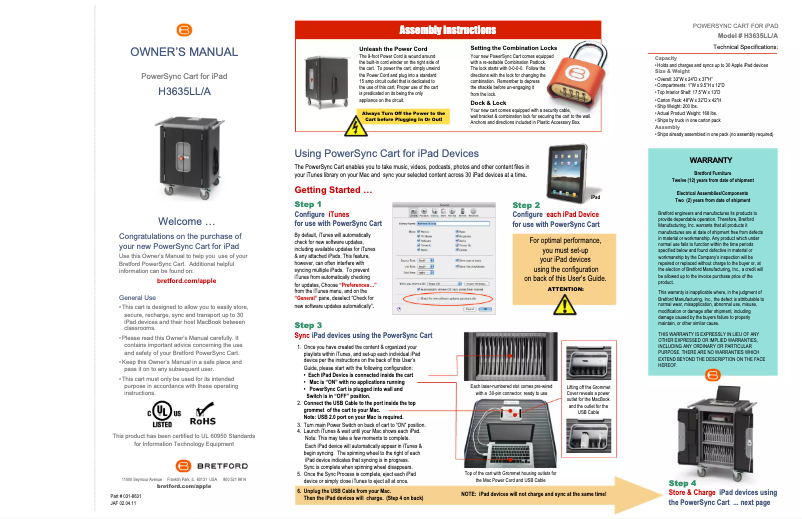 Image de la première page du manuel de l'appareil PowerSync H3635