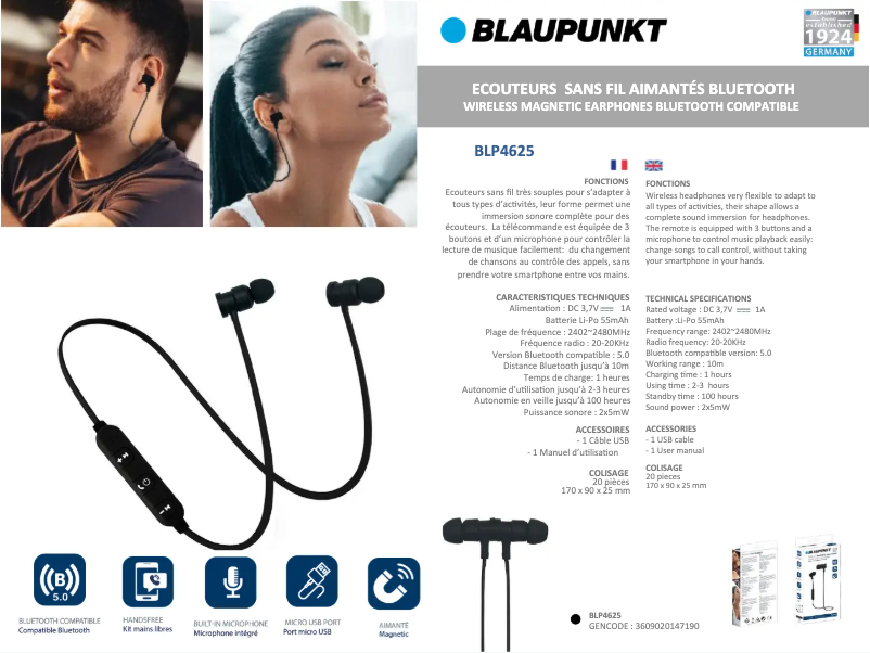 Page n°1 - Manuel utilisateur Blaupunkt BLP4625