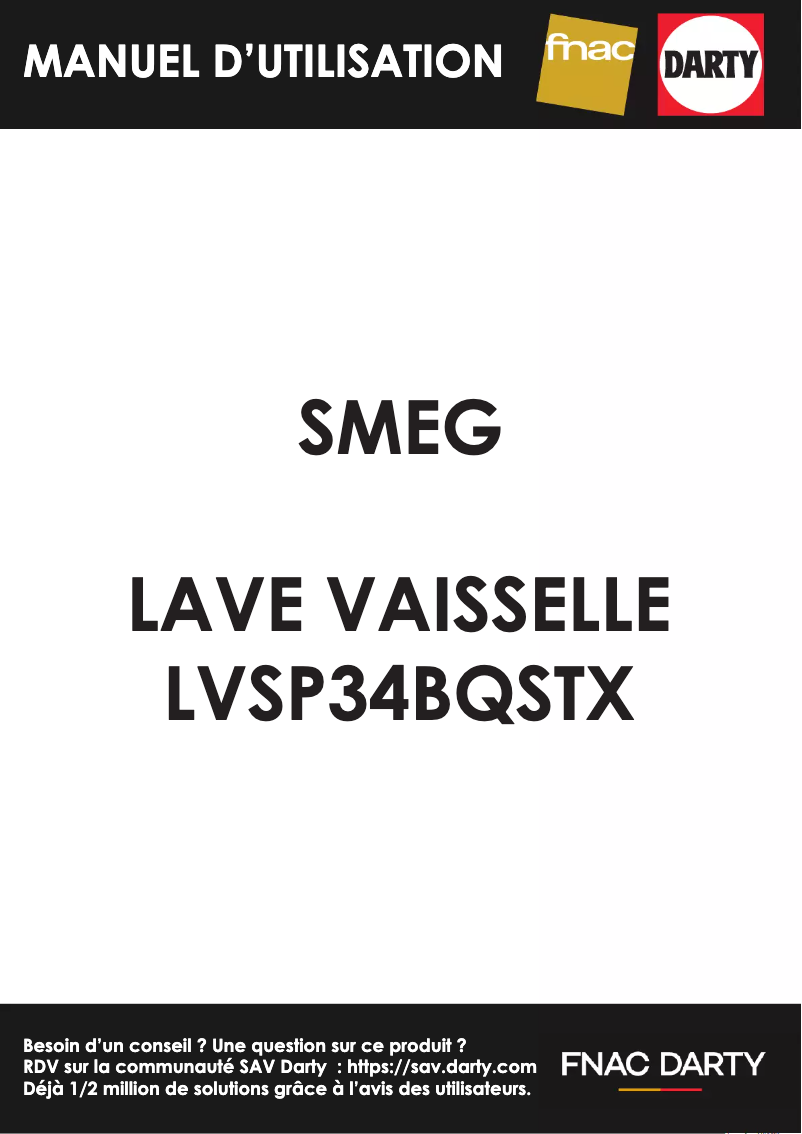 Page 1 de la notice Manuel utilisateur Smeg LVSP34BQSTX