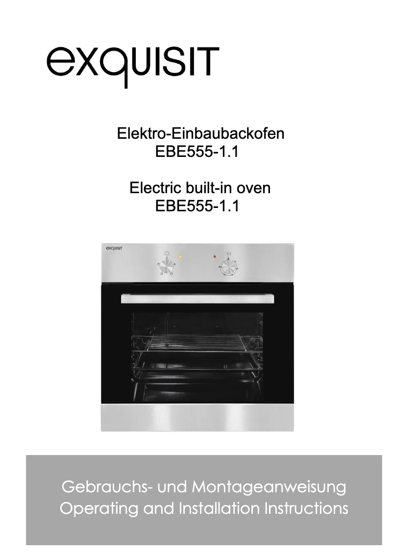 Page 1 de la notice Manuel utilisateur Exquisit EBE 555-1.1