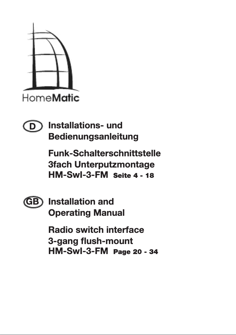 Image de la première page du manuel de l'appareil HM-SwI-3-FM