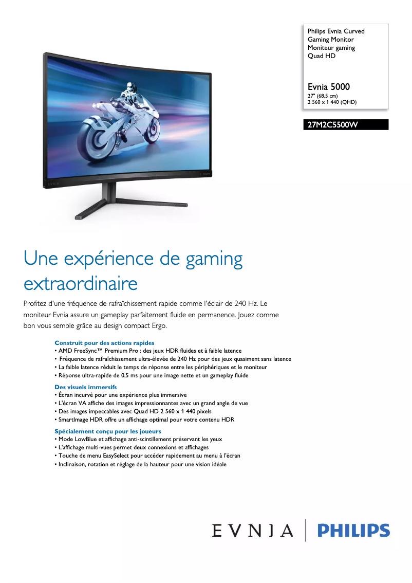 Imagen de la primera página del manual del dispositivo Evnia 27M2C5500W