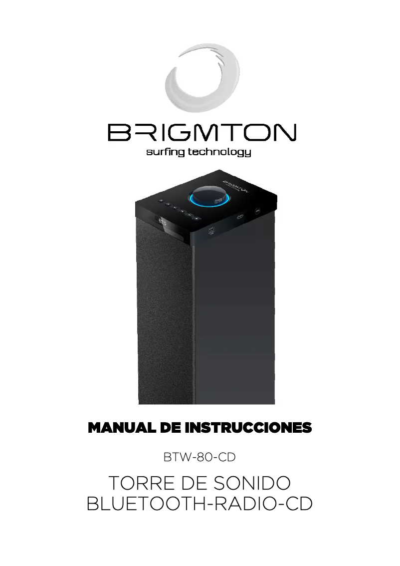 Page n°1 - Manuel utilisateur Brigmton BTW-80-CD