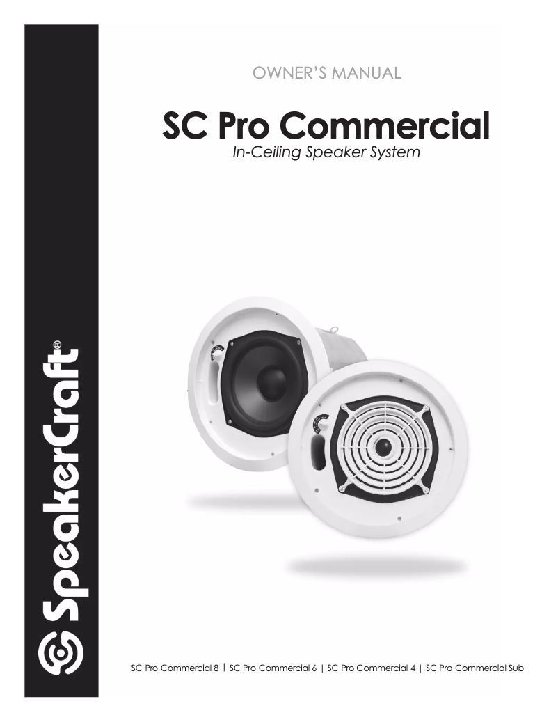 Página 1 del manual Manual de usuario SpeakerCraft SC Pro Commercial 6