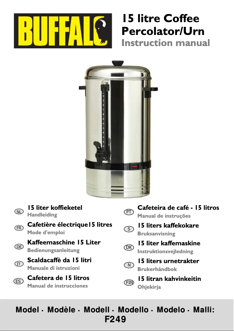 Image de la première page du manuel de l'appareil F249