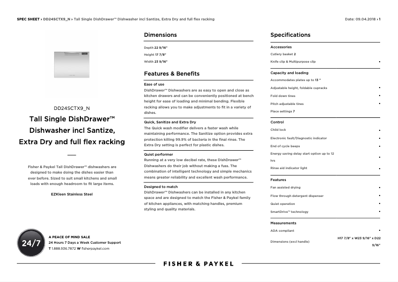 Image de la première page du manuel de l'appareil DD24SAX9N