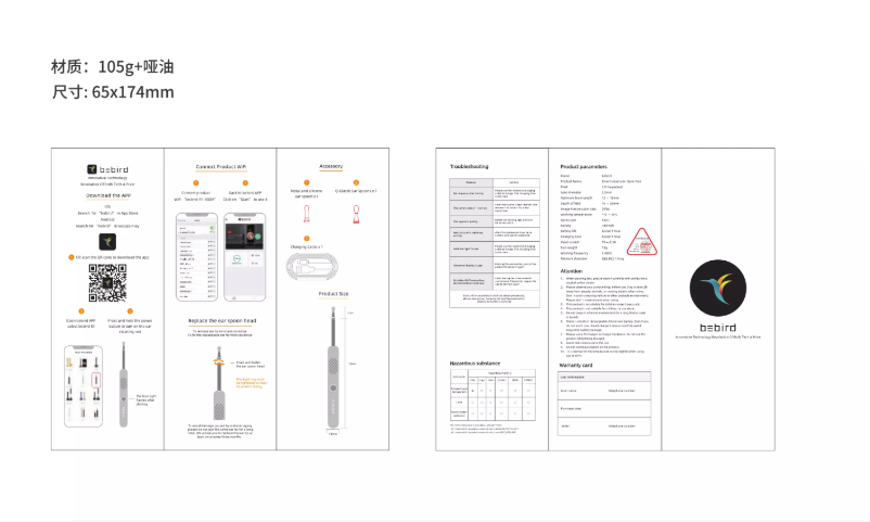 Page 1 de la notice Manuel utilisateur LONQ Smart Visual Ear Cleaning Rod