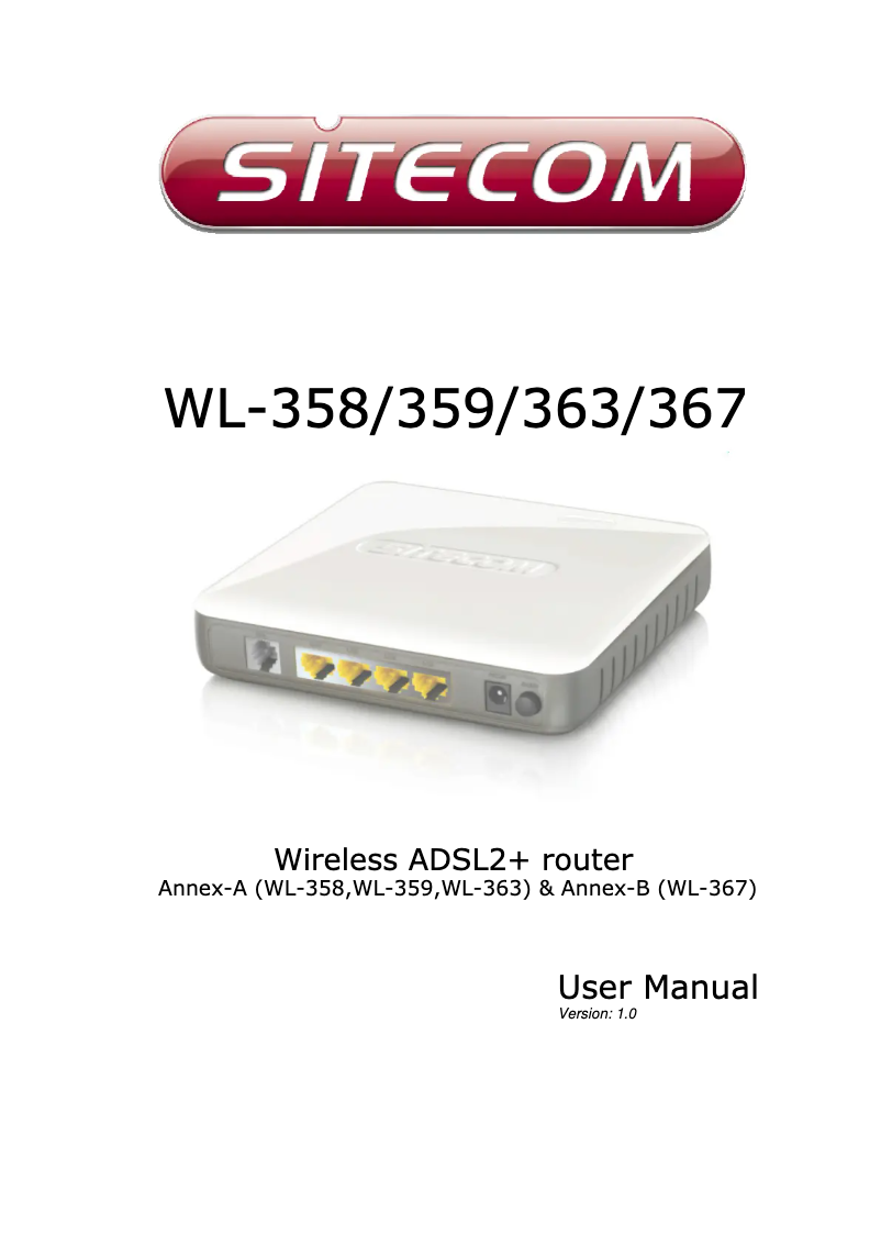 Page n°1 - Manuel utilisateur Sitecom WL-363