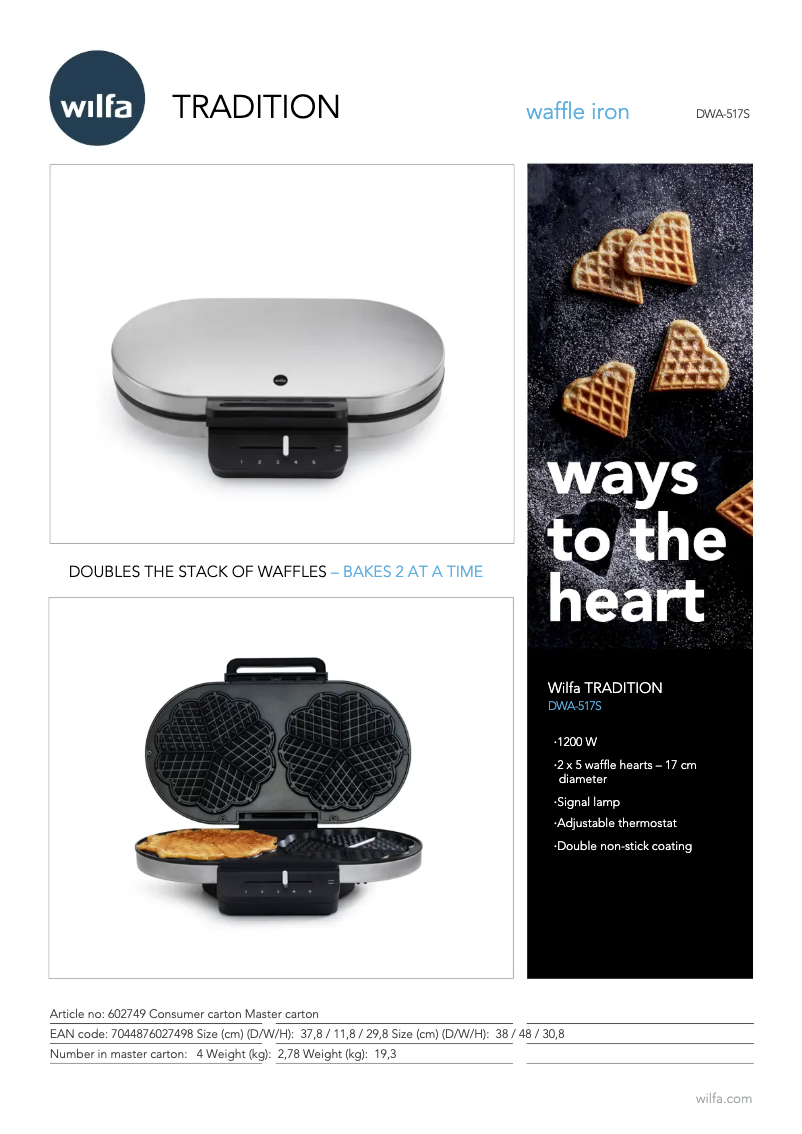 Image de la première page du manuel de l'appareil Tradition DWA-517S