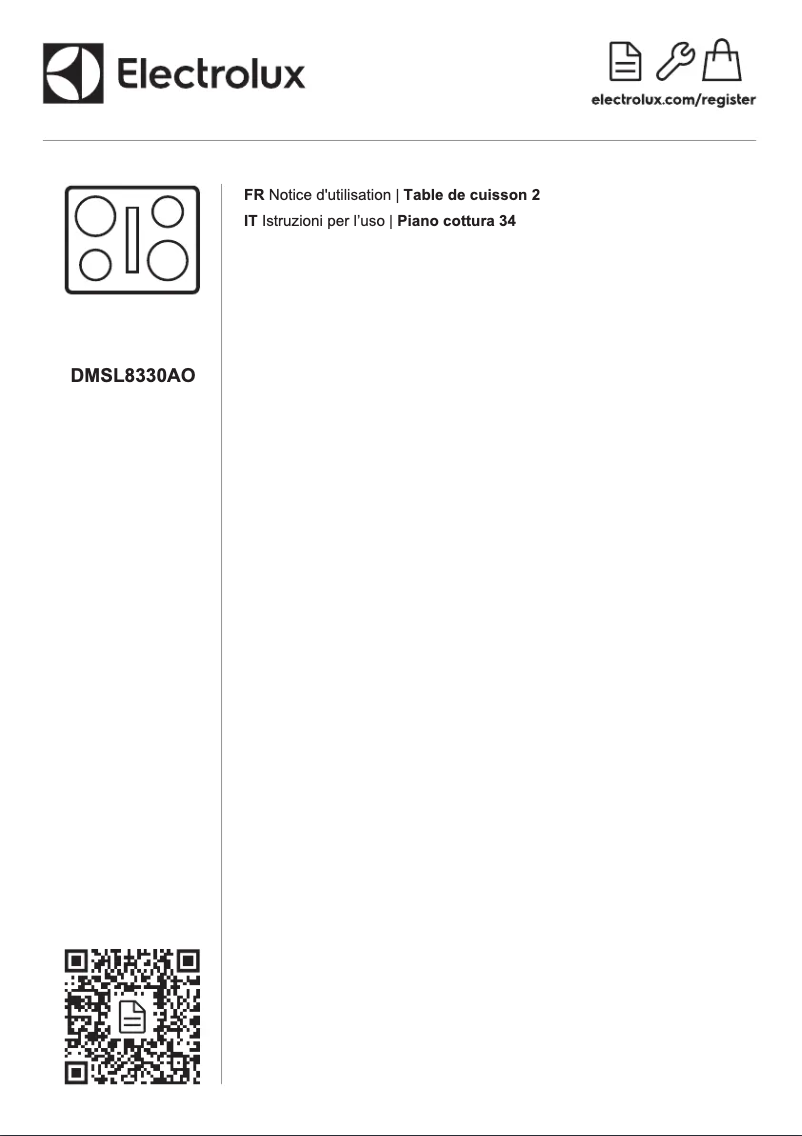 Page 1 de la notice Manuel utilisateur Electrolux DMSL8330AO