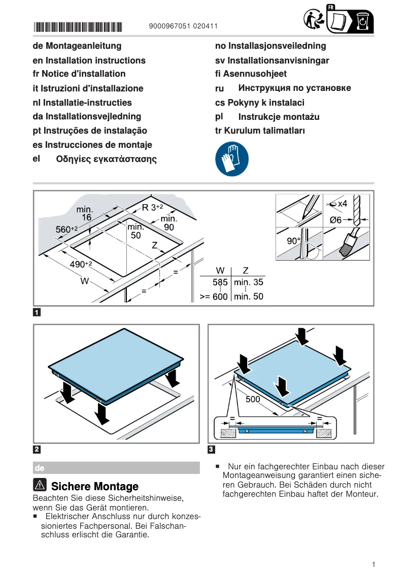 Page 1 de la notice Manuel utilisateur Siemens ET651FFP2E