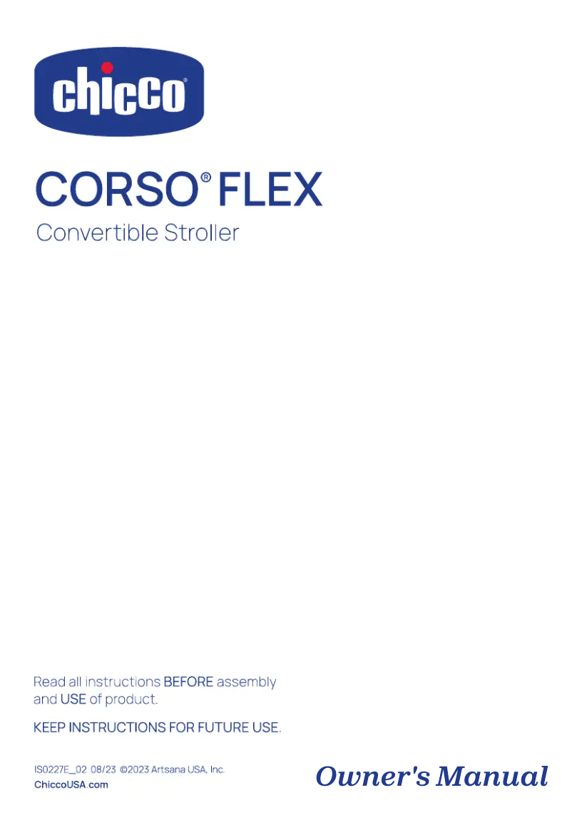 Page n°1 - Manuel utilisateur Chicco Corso Flex
