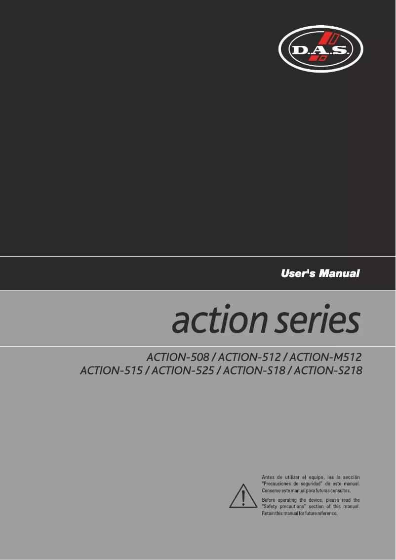 Page 1 de la notice Manuel utilisateur DAS Audio Action-S18