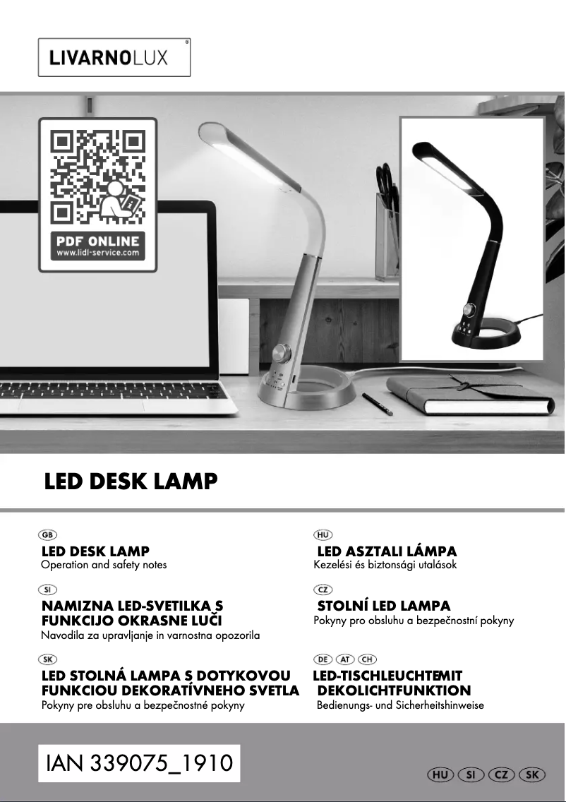 Page 1 de la notice Manuel utilisateur Livarno Lux IAN 339075